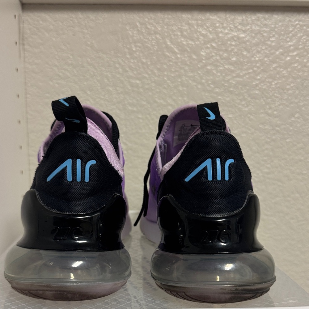 Nike Women or Men Air Max 270 Black and Purple Sneakers
